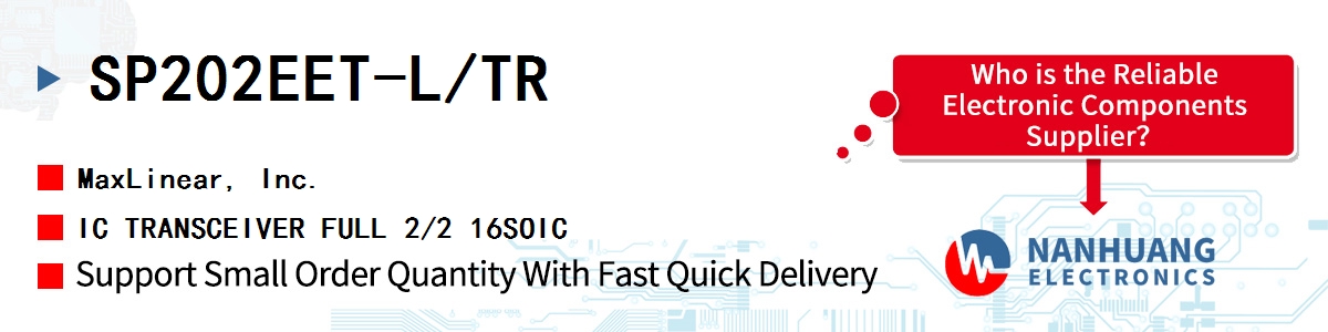 SP202EET-L/TR Maxlinear IC TRANSCEIVER FULL 2/2 16SOIC