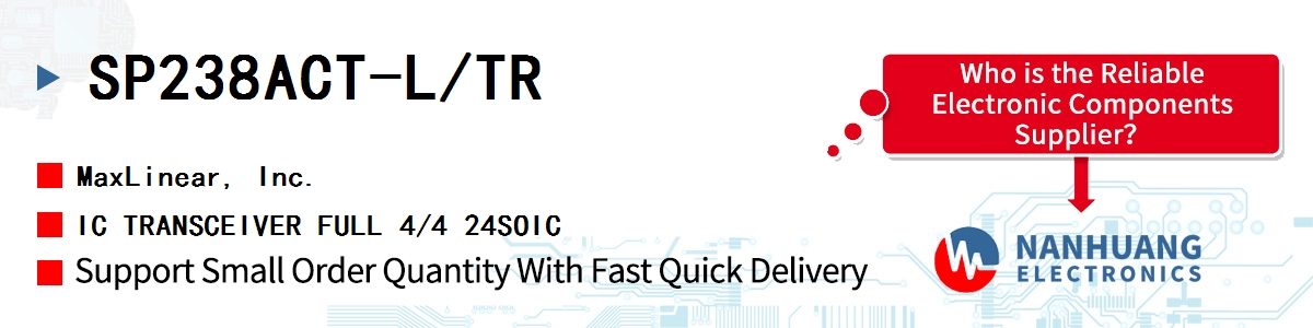 SP238ACT-L/TR Maxlinear IC TRANSCEIVER FULL 4/4 24SOIC