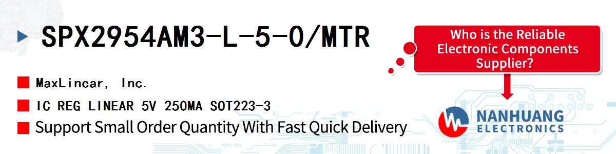 SPX2954AM3-L-5-0/MTR Maxlinear IC REG LINEAR 5V 250MA SOT223-3