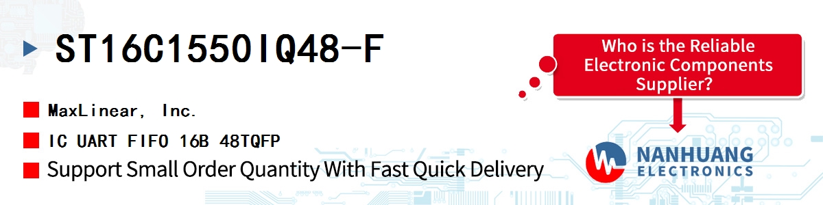 ST16C1550IQ48-F Maxlinear IC UART FIFO 16B 48TQFP