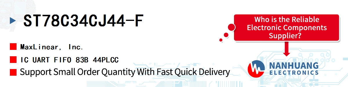 ST78C34CJ44-F Maxlinear IC UART FIFO 83B 44PLCC