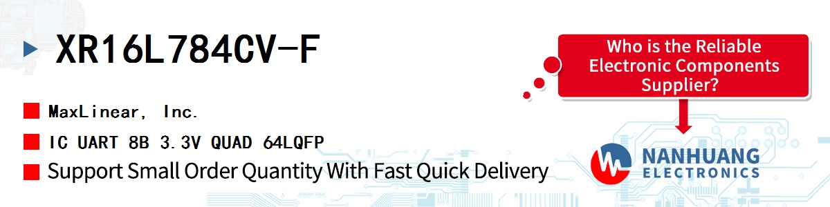 XR16L784CV-F Maxlinear IC UART 8B 3.3V QUAD 64LQFP