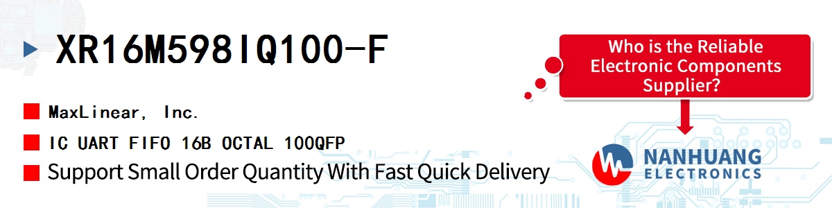 XR16M598IQ100-F Maxlinear IC UART FIFO 16B OCTAL 100QFP