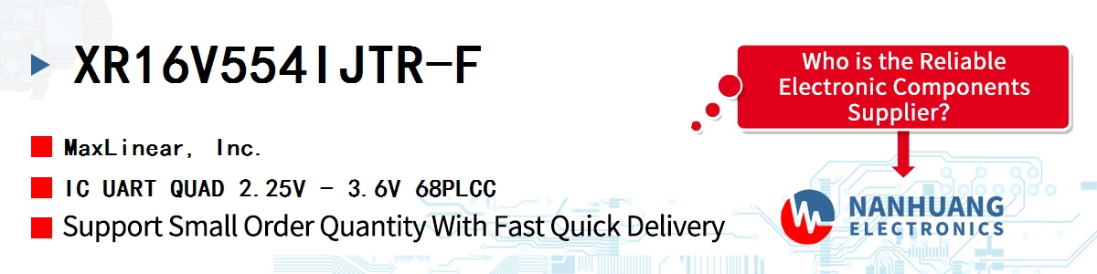 XR16V554IJTR-F Maxlinear IC UART QUAD 2.25V - 3.6V 68PLCC