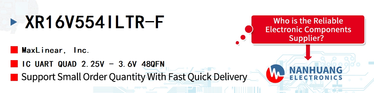 XR16V554ILTR-F Maxlinear IC UART QUAD 2.25V - 3.6V 48QFN