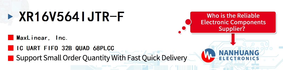 XR16V564IJTR-F Maxlinear IC UART FIFO 32B QUAD 68PLCC