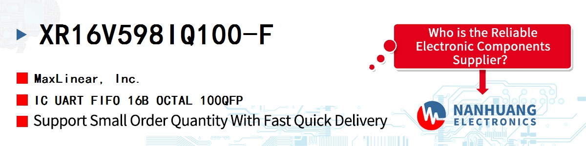 XR16V598IQ100-F Maxlinear IC UART FIFO 16B OCTAL 100QFP