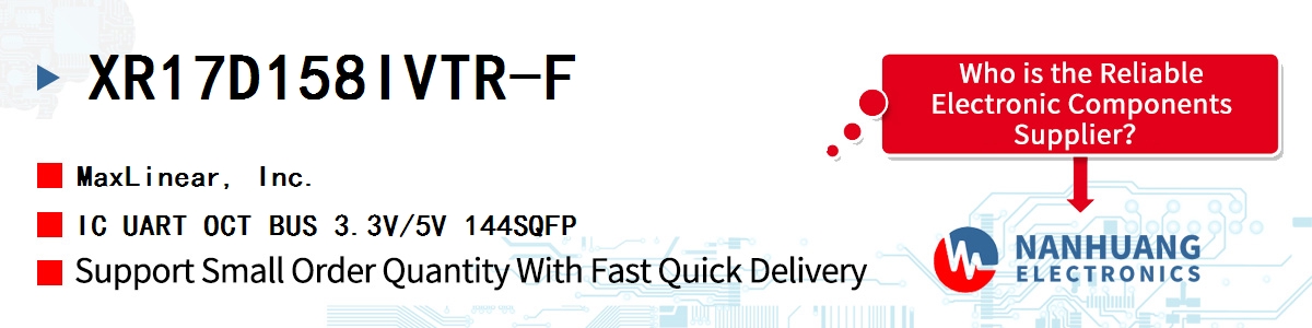 XR17D158IVTR-F Maxlinear IC UART OCT BUS 3.3V/5V 144SQFP