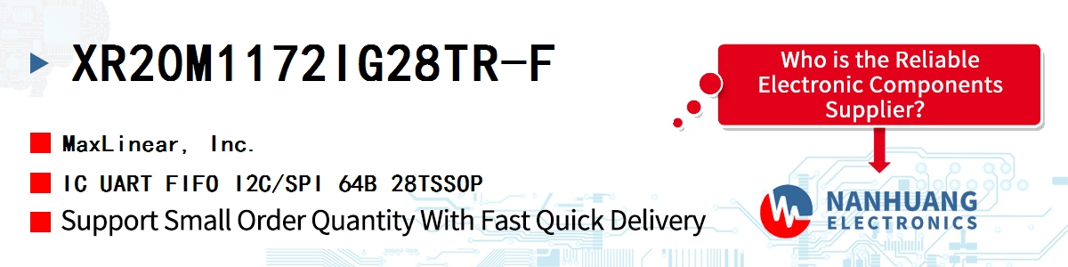 XR20M1172IG28TR-F Maxlinear IC UART FIFO I2C/SPI 64B 28TSSOP