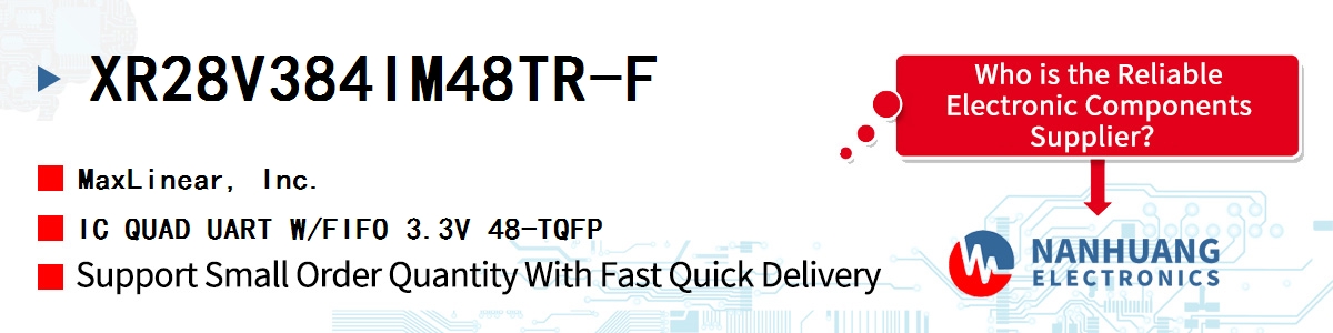 XR28V384IM48TR-F Maxlinear IC QUAD UART W/FIFO 3.3V 48-TQFP