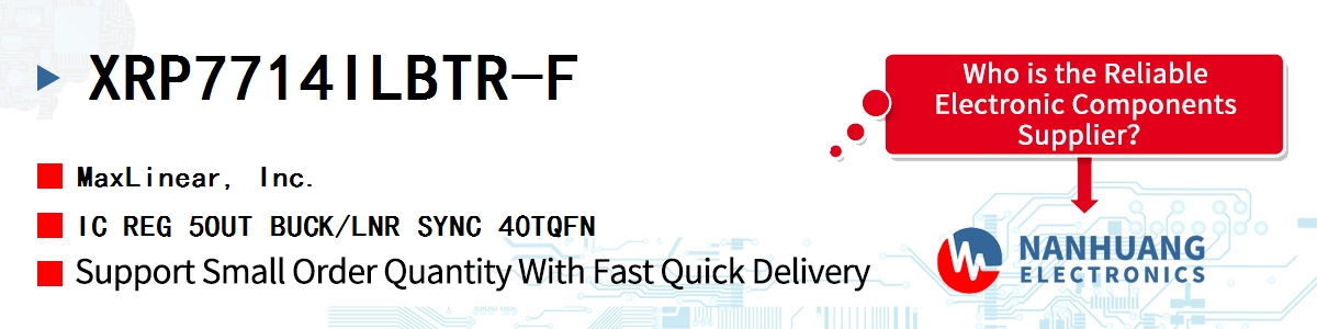 XRP7714ILBTR-F Maxlinear IC REG 5OUT BUCK/LNR SYNC 40TQFN