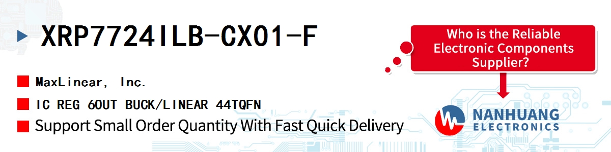 XRP7724ILB-CX01-F Maxlinear IC REG 6OUT BUCK/LINEAR 44TQFN