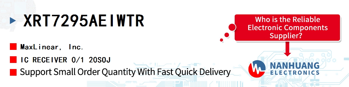 XRT7295AEIWTR Maxlinear IC RECEIVER 0/1 20SOJ