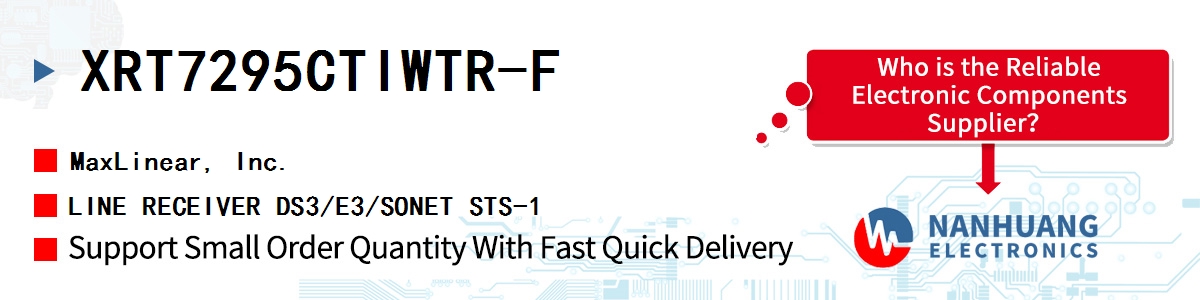 XRT7295CTIWTR-F Maxlinear LINE RECEIVER DS3/E3/SONET STS-1