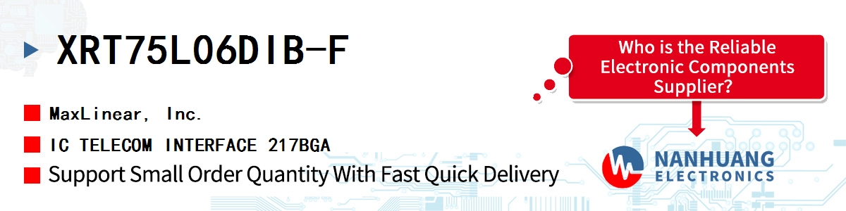 XRT75L06DIB-F Maxlinear IC TELECOM INTERFACE 217BGA