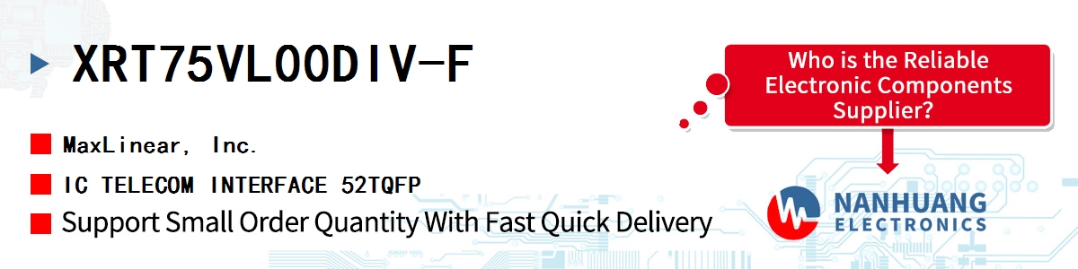 XRT75VL00DIV-F Maxlinear IC TELECOM INTERFACE 52TQFP